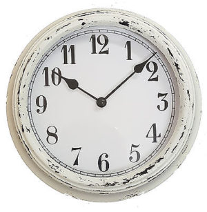 906 Wanduhr Mebus ! Metall " antik look "! super modernes design! 24,5 cm