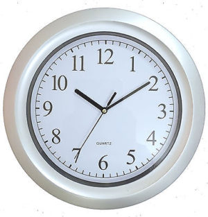 902 Wanduhr Mebus ! silber grau ! super modernes design! 30 cm
