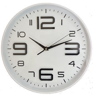 900 Wanduhr Mebus ! weiß mit schwarz ! super modernes design! 30 cm