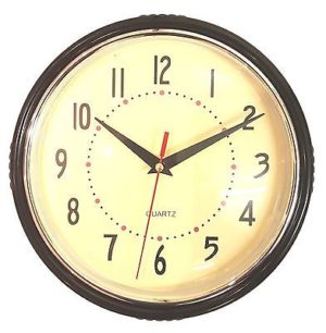 891 Wanduhr Mebus ! schwarz ! super modern! 24 cm