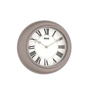 731 Mebus Wanduhr ! braun ,25,5 cm Gehäusetiefe 7,5 cm !